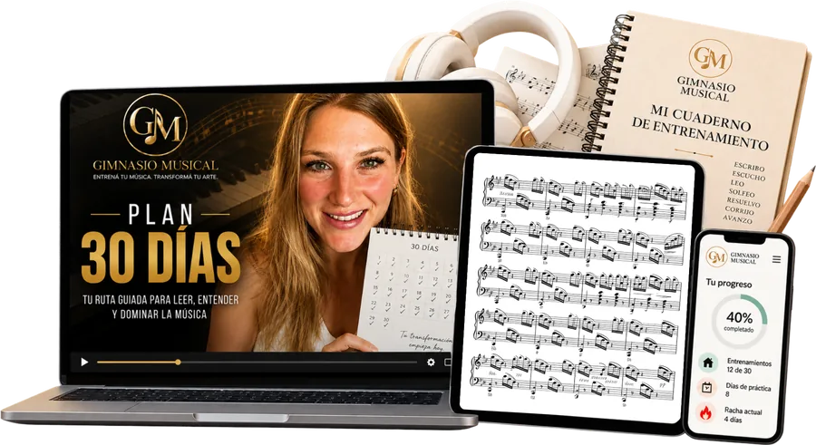 Plan Intermedio de Gimnasio Musical: Ruta Guiada de 30 días en computadora, tablet y celular