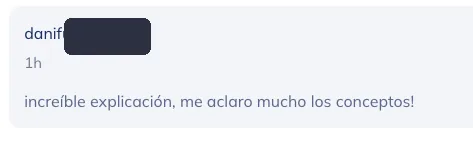 Comentario de un alumno: increíble explicación, me aclaró mucho los conceptos.
